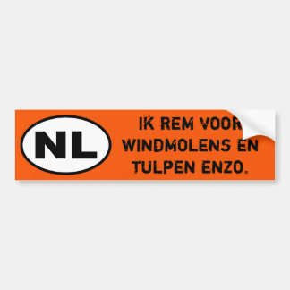 NL-Aufkleber - I Break für Windmühlen (niederländi Autoaufkleber