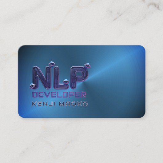 🤖 NLP Engineer Chatbot Developer AI QR Code Cards Visitenkarte (Vorderseite)