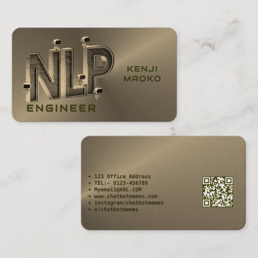 🤖 NLP Engineer Chatbot Developer Conversation AI Visitenkarte (Vorne/Hinten)