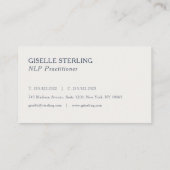 NLP Practitioner Professional Visitenkarte (Rückseite)