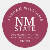 NM State Runder Aufkleber (Vorderseite)