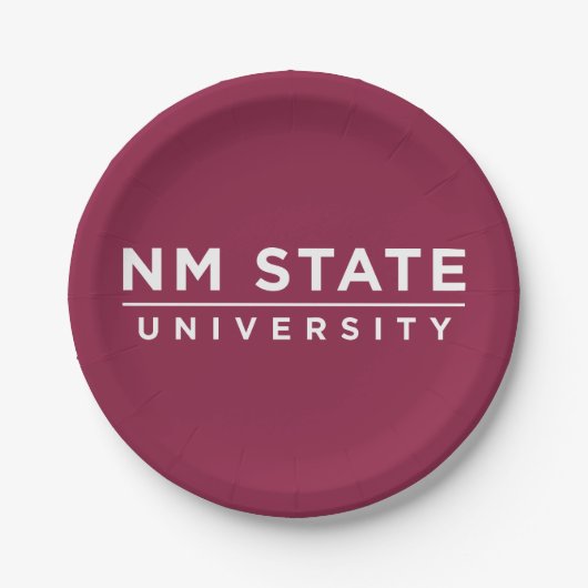 NM State University Pappteller (Vorderseite)