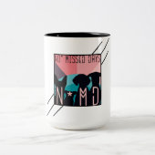 NMD-Square-Design Zweifarbige Tasse (Mittel)