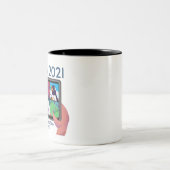 NMEA 2021-Logo - Transparente, fixierte Logos Zweifarbige Tasse (Mittel)