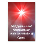 NML Cygni Tischnummer (Rückseite)