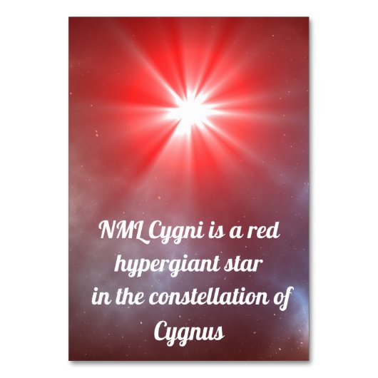 NML Cygni Tischnummer (Rückseite)