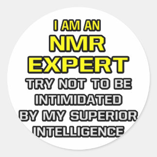 NMR.... Überlegene Intelligenz Runder Aufkleber