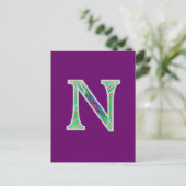 Nn belichtete Monogramm Postkarte (Stehend Vorderseite)