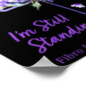 Nn Flamingo Lila Ribbon Fibro Fibromyalgia Poster (Ecke)