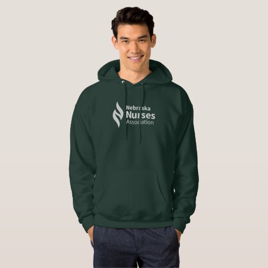 NNA-Logo Dunkel farbenfarbene Hoodie (Vorne ganz)