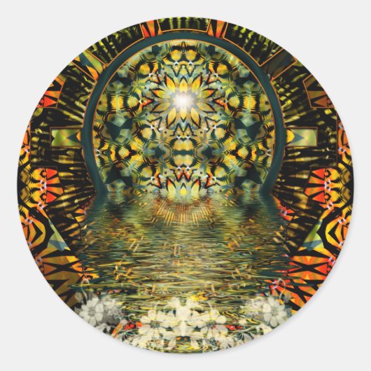 NNER SCHÖNHEIT-Aufkleber Runder Aufkleber (Vorderseite)