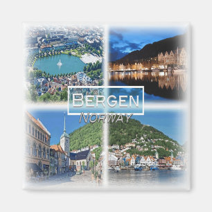 NO0167 Europa, Norwegen, Bergen, Kühlschrank Magnet