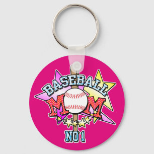 No1 Baseball-Mama Schlüsselring Schlüsselanhänger