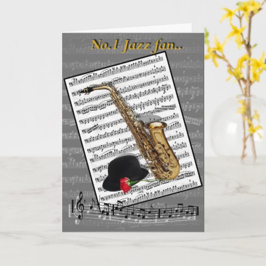 No1 Jazz-Fan Karte (Gelbe Blume)