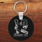 No. 10 Ice Hockey Goalie Happy 10th Birthday Boy  Schlüsselanhänger (Vorderseite)