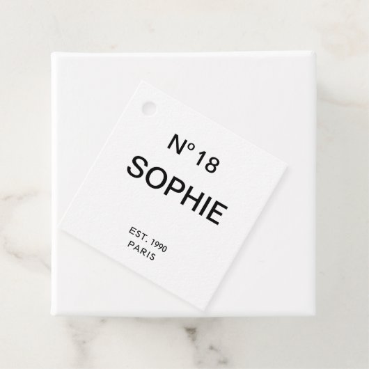No 18 French Chic 18th Birthday Party Geschenkanhänger (Beispiel)