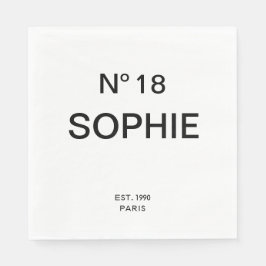 No 18 French Chic 18th Birthday Party Serviette