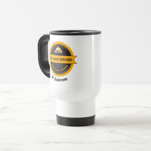 No.1 Bus Driver Travel Mug Reisebecher (Vorderseite Links)