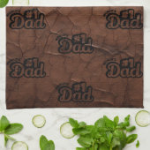 No.1 Dad-Leather Look Geschirrtuch (Gefaltet)