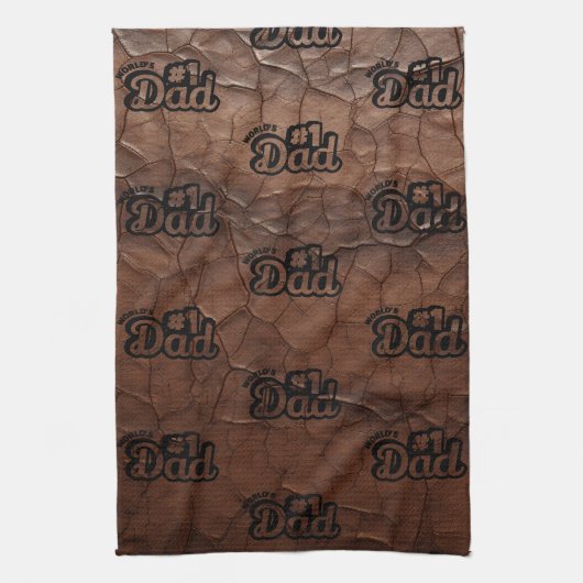 No.1 Dad-Leather Look Geschirrtuch (Vertikal)