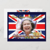 No.1 HM Queen Elizabeth Diamond Jubilee Postkarte (Vorne/Hinten)