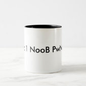 No.1 NooB PwNeR Zweifarbige Tasse (Mittel)