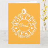 No.1 Wellds Best Vater Custom Typografy White Yell Karte (Gelbe Blume)