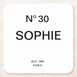 No 30 French Chic 30th Birthday Party Rechteckiger Pappuntersetzer