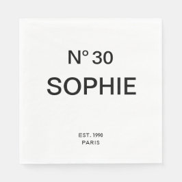 No 30  French Chic 30th Birthday Party Serviette