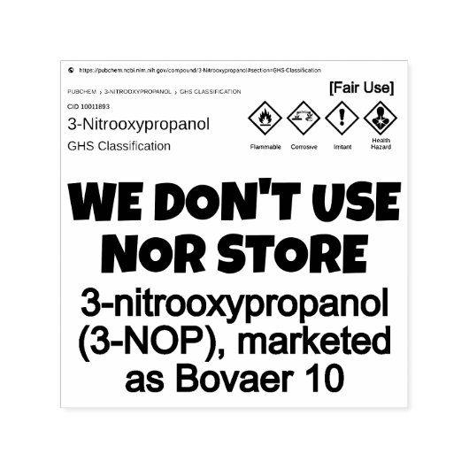 NO 3-NOP von RoseWrites Self Inking Kautschuber Br Permastempel (Design)