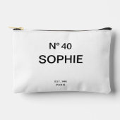 No 40 French Chic 40th Birthday Party Zubehörtasche (Vorderseite)