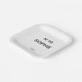 No 50 French Chic 50th Birthday Party Pappteller (Gewinkelt)