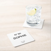 No 50 French Chic 50th Birthday Party Rechteckiger Pappuntersetzer (Vor Ort)