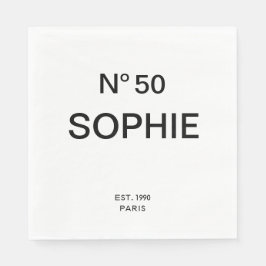 No 50  French Chic 50th Birthday Party Serviette