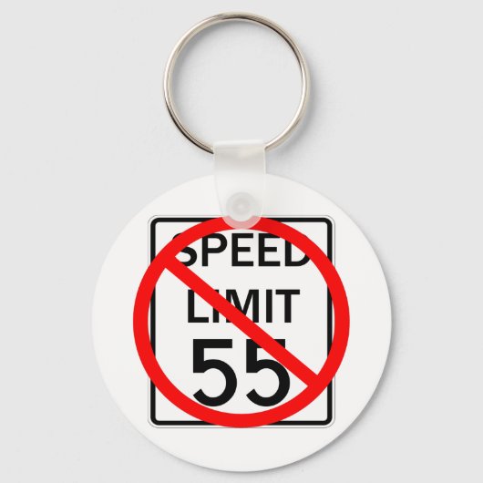 No 55 mph Speed Limit Sign Schlüsselanhänger (Vorderseite)