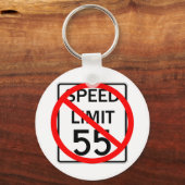 No 55 mph Speed Limit Sign Schlüsselanhänger (Vorderseite)