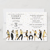 NO AGE Art Deco/Great Gatsby/1920s Birthday Party Einladung (Vorderseite)