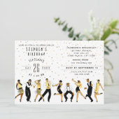 NO AGE Art Deco/Great Gatsby/1920s Birthday Party Einladung (Stehend Vorderseite)