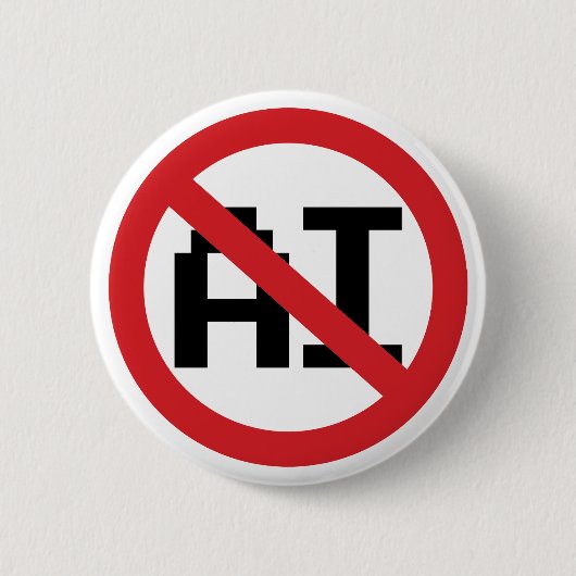 No AI Artificial Intelligence - Resist AI Button (Vorderseite)
