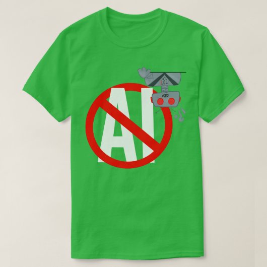 No AI Robot T-Shirt (Design vorne)