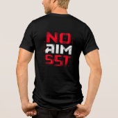 🔥 No Aim Assist – Competitive Gamer Typography Tri-Blend Shirt (Rückseite)