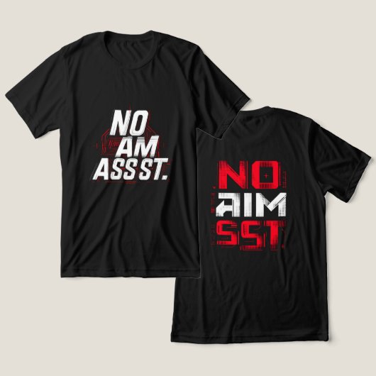 🔥 No Aim Assist – Competitive Gamer Typography Tri-Blend Shirt (Design vorne & hinten)