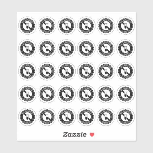 No Artificial Flavors Mini Food Packaging Label (Blatt)