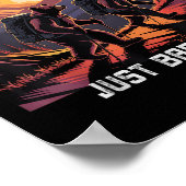 No Bad Trails Just Bad Knees Retro Hiking Bears Fu Poster (Ecke)