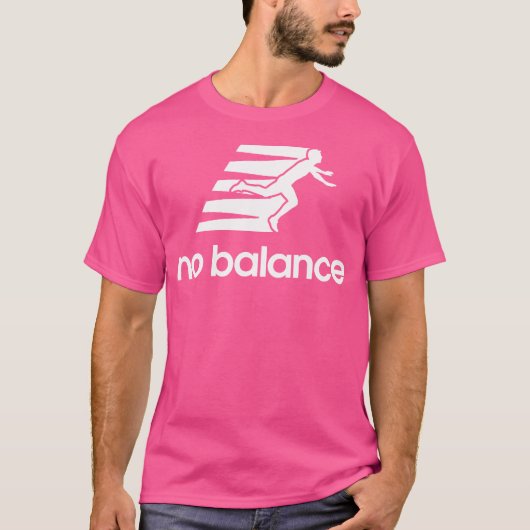 No Balance Funny Running Logo Parody (White) No Ba T-Shirt (Vorderseite)
