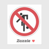 NO Ball Games ⚠ Thai Park ⚠ Aufkleber (Blatt)