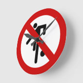 NO Ball Games ⚠ Thai Park ⚠ Runde Wanduhr (Winkel)