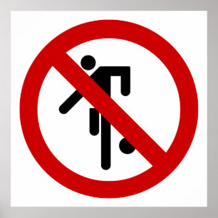 NO Ball Games ⚠ Thai Park Sign ⚠ Poster