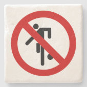 NO Ball Games ⚠ Thai Park ⚠ Steinuntersetzer (Vorderseite)