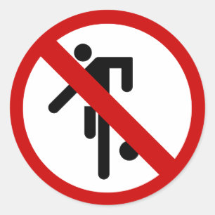 No Ball-Spiele ⚠ thailändisches Park-Zeichen  Runder Aufkleber